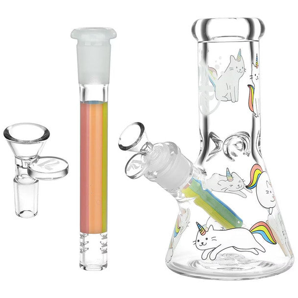 Pulsar Caticorns Design Series Glass Beaker Water Pipe - 8