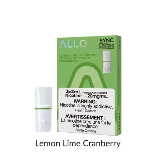 Allo Sync Pod Pack Lemon Lime Cranberry 3/PK  STLTH Compatible *Sale*