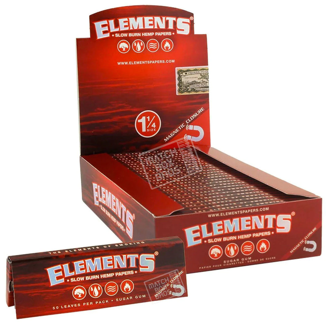 Elements Red 1 1/4 Rolling Paper