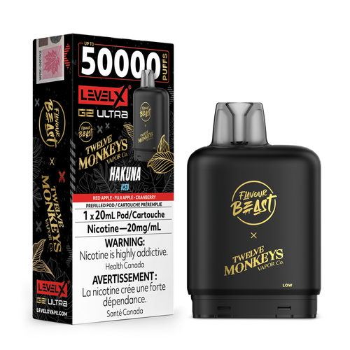 Level X G2 Ultra Pod 20ml - Flavour Beast x 12 Monkeys