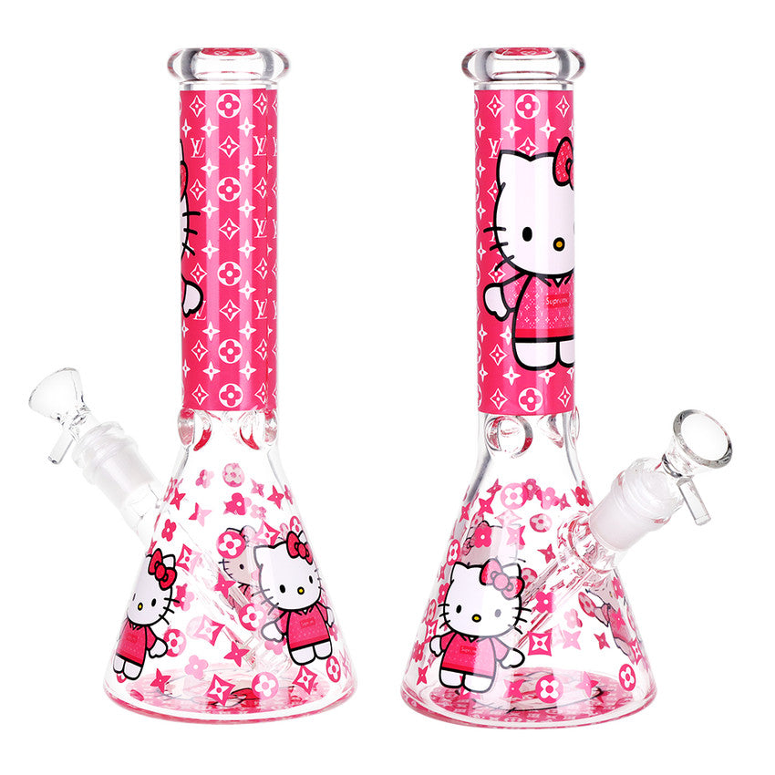 High Fashion Kitty Beaker Glass Water Pipe