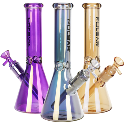 Pulsar Electro Colored Beaker Glass Water Pipe - 10