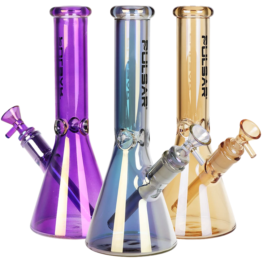 Pulsar Electro Colored Beaker Glass Water Pipe - 10