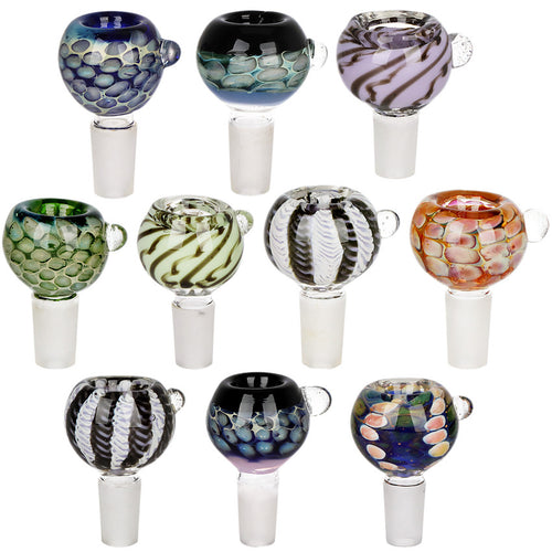 Roped Honeycomb Fancy Herb Slides 14mm Bowl