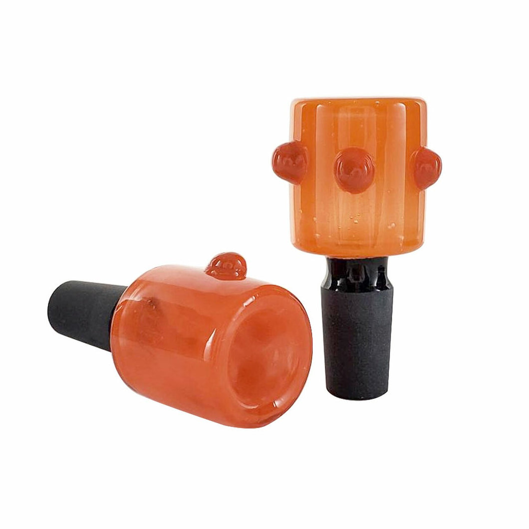 14mm Triple Bump Stove Pipe Bowl - Orange 19+