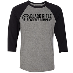 BRCC Classic Logo 3/4 Sleeve Raglan - Deep Heather/Black Sleeves *Sale*