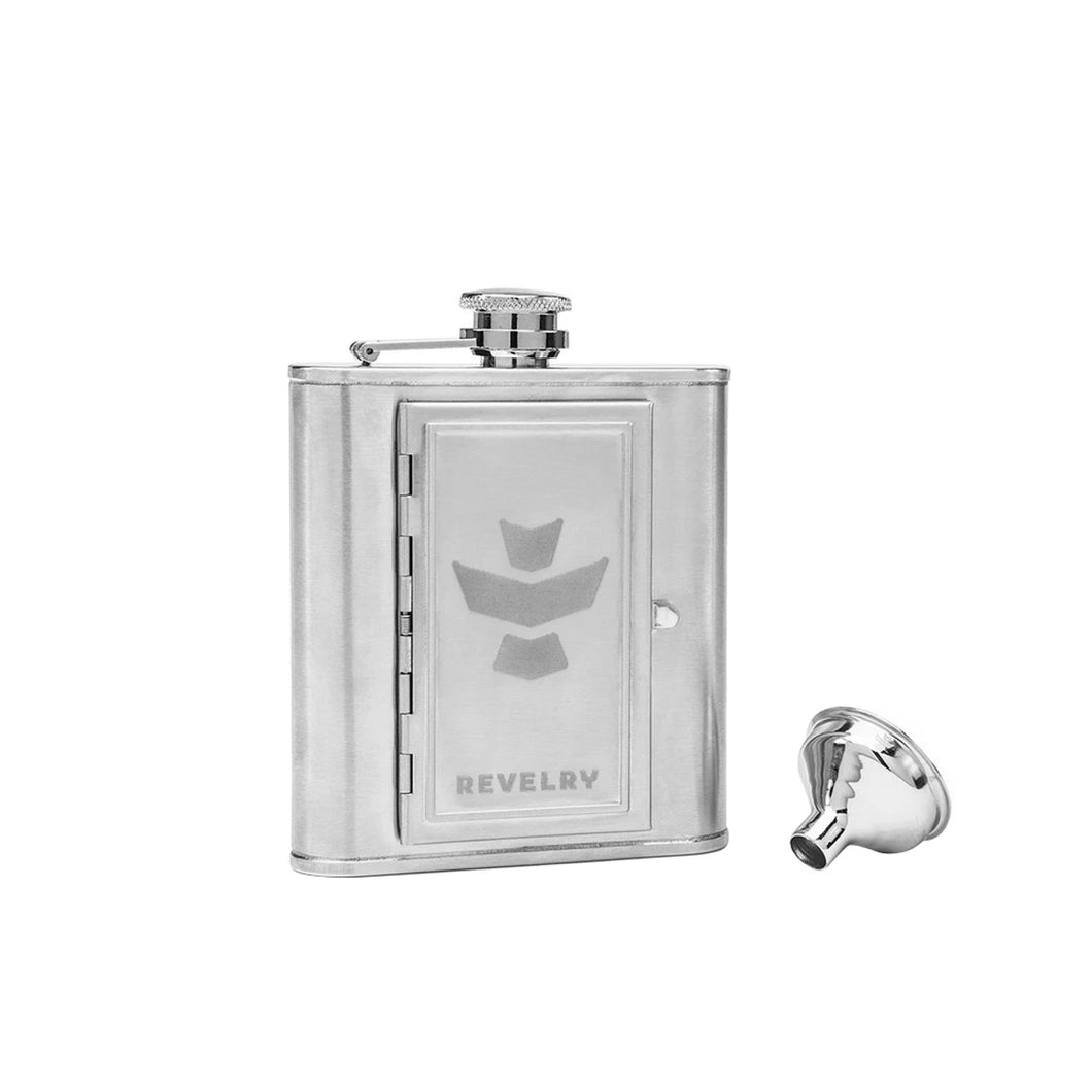 Revelry Supply - The Accomplice - Stainless Steel Flask with Stash Compartment