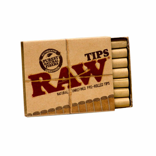 Raw Unbleached Pre-Rolled Tips 21/PK