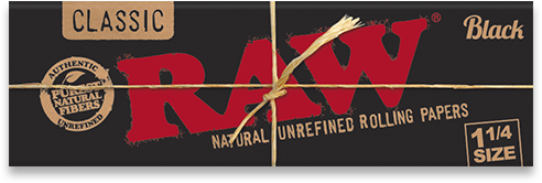 RAW Black 1¼ Rolling Papers