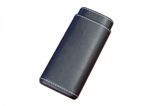 Black Leather 3 Cigar Case